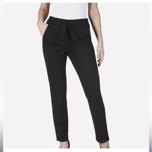 BADGLEY MISCHKA ~ dark navy tie front pants ~ size XS